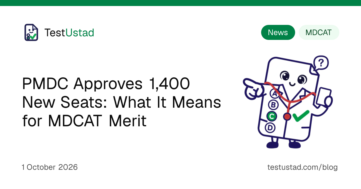 PMDC Approves 1,400 New Seats: What It Means for MDCAT Merit